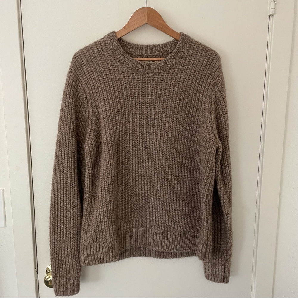 Taylor Stitch Alpaca Wool Tan Sweater sz 44 (XL)